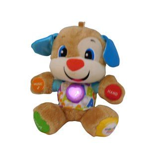 Fisher Price ABC's Learning Boy Dog 13" Plush 2017 Stuffed Animal Toy